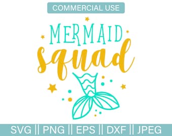 Download Mermaid squad svg | Etsy