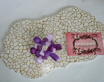 Little violet flower hair clip