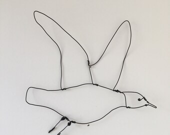 wire wall art - wire bird sculpture - seagull - Little Gull - wire art - wall sculpture - Scandinavian modern - Scandinavian - wall art