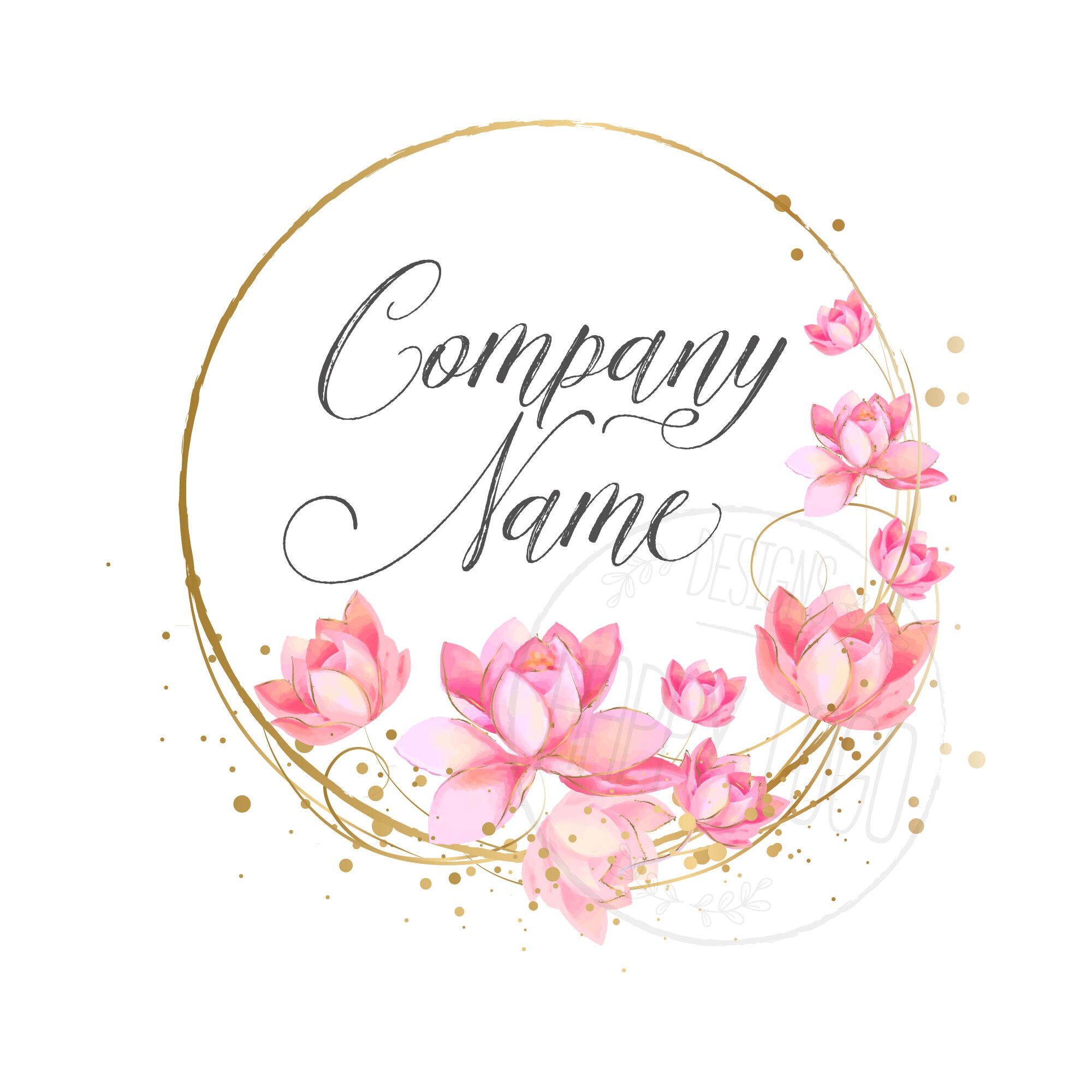 Download Gold Lotus Flower Logo Png Background