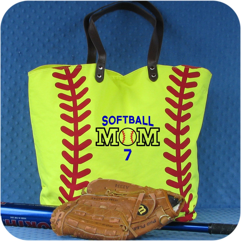 Softball Mom Softball Gift Softball Bag Softball Tote Bag