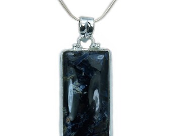 Pietersite Necklace Pietersite Pendant Sterling Silver Pendant AF855 Leather Cord Necklace