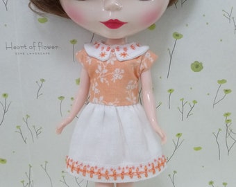 Blythe Dress - Blythe Clothes - Bead Embroidery Dress