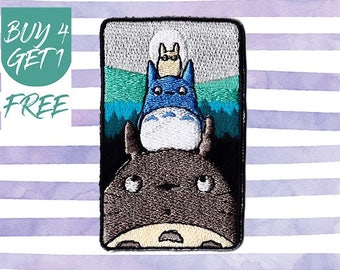 Anime Patches Totoro Patches Iron On Patch Embroidered Patch Sew On Patch Patches For Denim Jackets Cartoon Patches