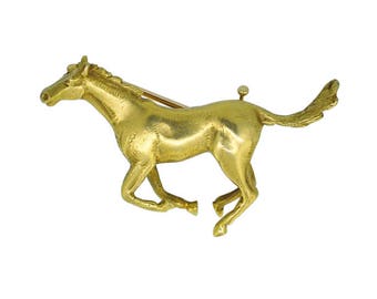 Galloping Horse Brooch