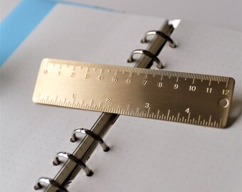 Midori style Brass Metal Ruler/Drawing Ruler/Planner Drawing Ruler