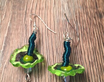 Handmade lampwork earrings