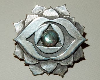 Third Eye (6th) Chakra Pendant in Sterling Silver or Bronze