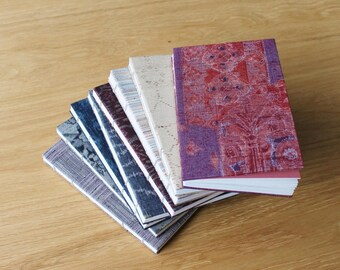 Small Vintage Kimono Silk Coptic Bound Notebook with Soft Covers