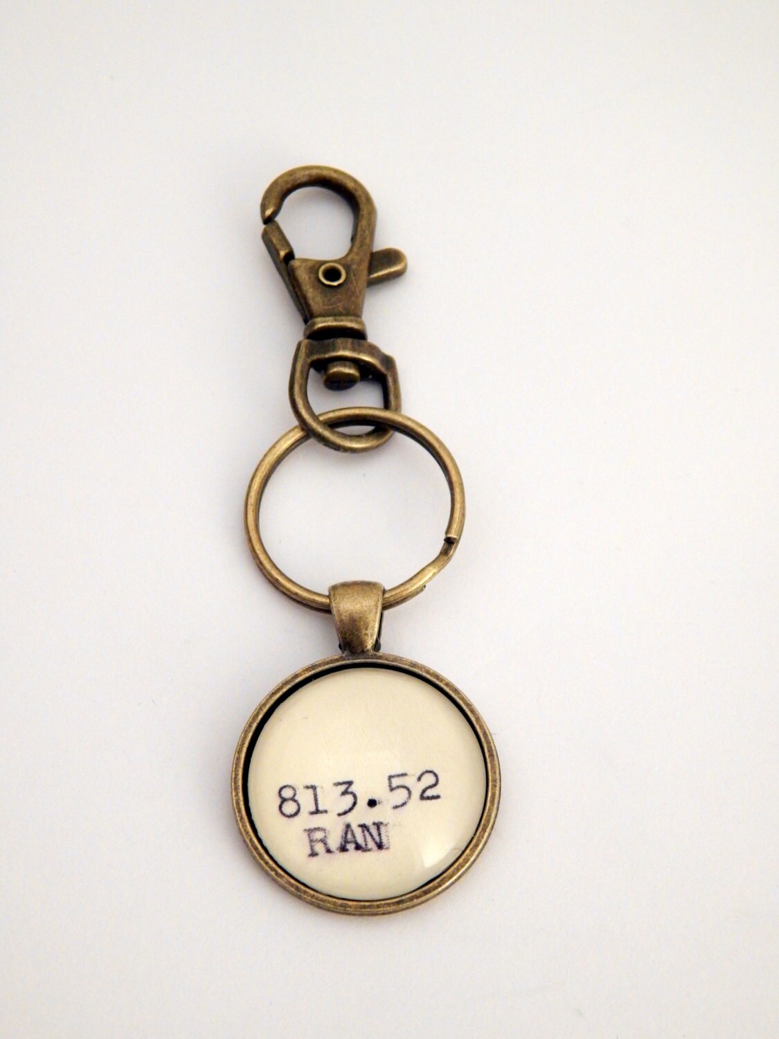 Ayn Rand key ring book keychain library card catalog Ayn