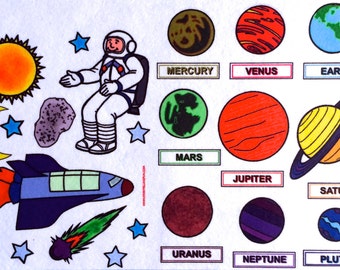 Space Adventures - Solar System Felt Board Set- Planets