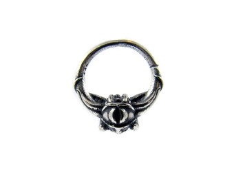 Septum ring 16g, gothic jewelry, occult jewelry, biker jewelry, biker chick jewelry, rocker jewelry, punk jewelry, harley davidson jewelry