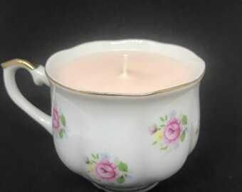 Gardenia Vintage Tea Cup Candle