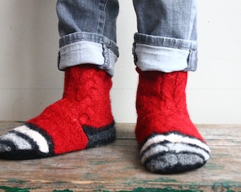Children's Recycled Felted Wool /Slippers 12-12.5, SALE