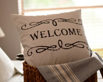 Welcome - pillow cover (18"x18")
