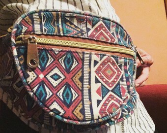 80's 90's aztec boho retro bumbag festival bag