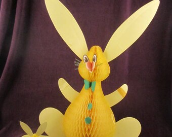 Set of 2 Beistle Tissue Honeycomb Easter Bunnies