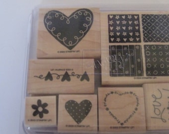 Loving Hearts Stampin Up Stamp Set / Craft Supplies / Rubber Stamps