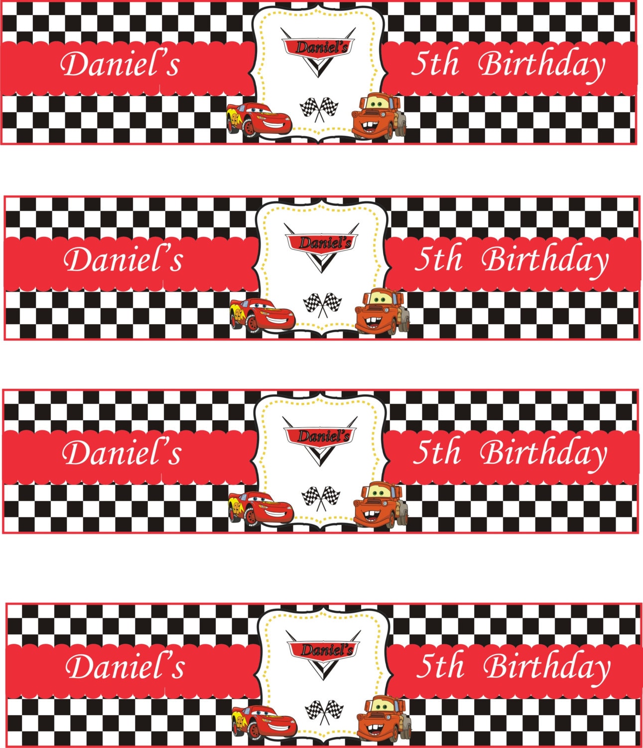 disney cars birthday party water bottle labels printable