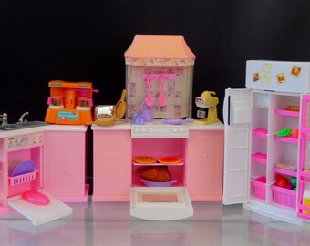 Barbie Kitchen Fridge Owen Sink Wind up Appliances Accessories Mattel 1995