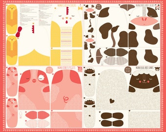 Farm Fun (20530 11) Farm Animal Panel Multi by Stacy Iset Hsu - 1 panel