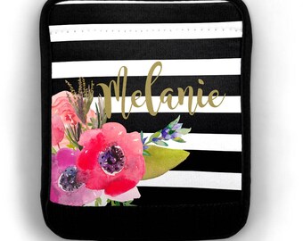 Luggage Handle Wrap Flowers Stripe Personalized Monogrammed Luggage Finder Suitcase Handle Wrap Travel Bag Wrap Bag Finder Monogrammed Gift