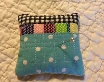 Pin cushion Pin keep patchwork pincushion