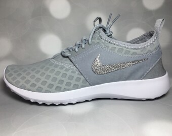 Nike Juvenate in Grey Embellished with Genuine Swarovski Crystals / Bling Nikes