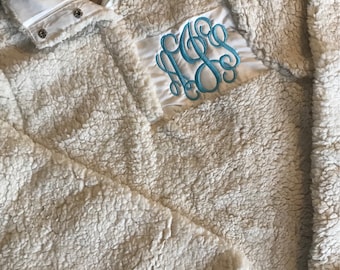 QUICK SHIP/Monogrammed Sherpa Pullover