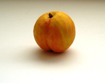 Handmade wooden Peach play food