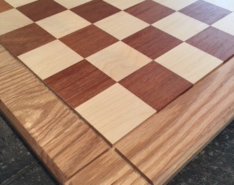 Mahogany and Maple Drueke Style Chessboard