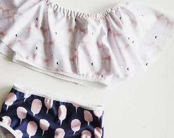 Unicorn bikini / swimwear /bathing suit/ baby swim suit/ beach glam/infant swimsuit/ beach wear/ fancy swim suit/ baby bikini