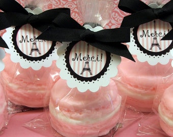 Set of 10 Macaroon Macaron Soap Gift Paris Party Favors Spring Birthday