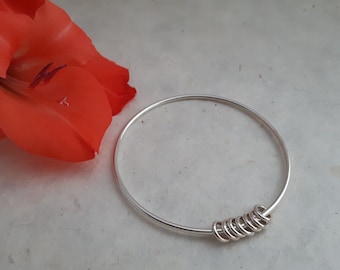 Sterling Silver 'Circles' Bangle