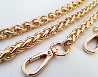 gold chain strap purse strap bag handbag strap handles Crossbody chain links Replacement Chain Strap finished chain width 7 mm 1pcs