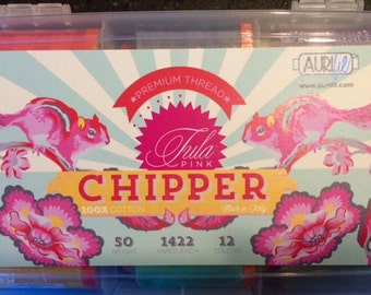 Tula Pink CHIPPER Aurifil Thread Collection 50 wt Lg Spools 100% Egyptian Cotton