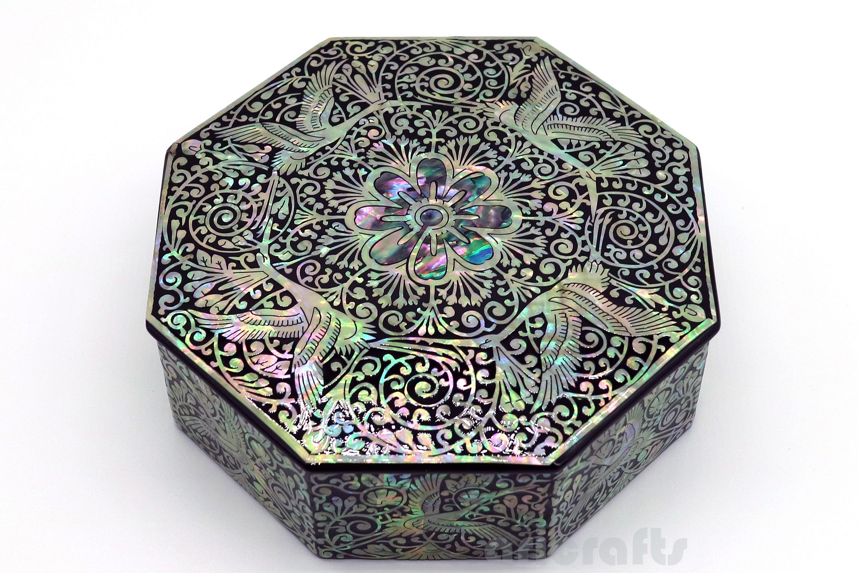 Nacre Mother of Pearl Inlaid Jewelry Box Storage Multi Box
