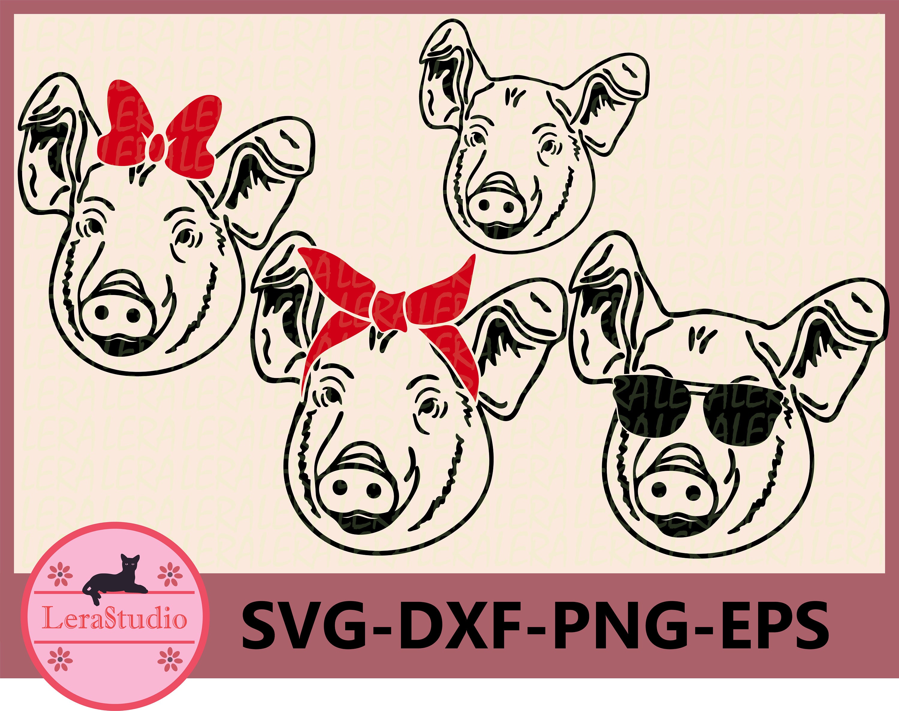 Download 60 % OFF Pig SVG Farm svg Pig with Bandana svg Pig in