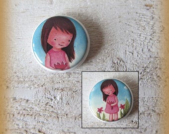 Porcelain bead, handmade from France