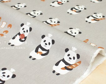 Japanese Fabric - Putidepome - Panda Baker - grey - fat quarter