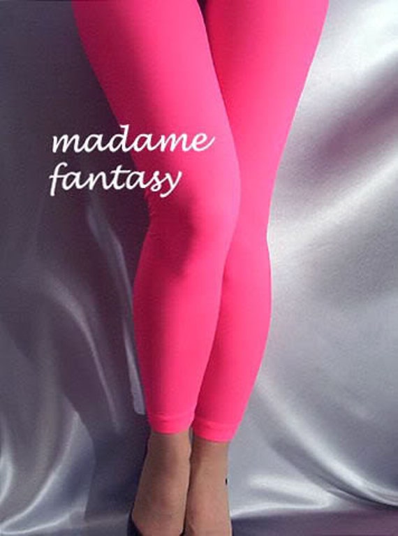 Thin spandex leggings neon pink