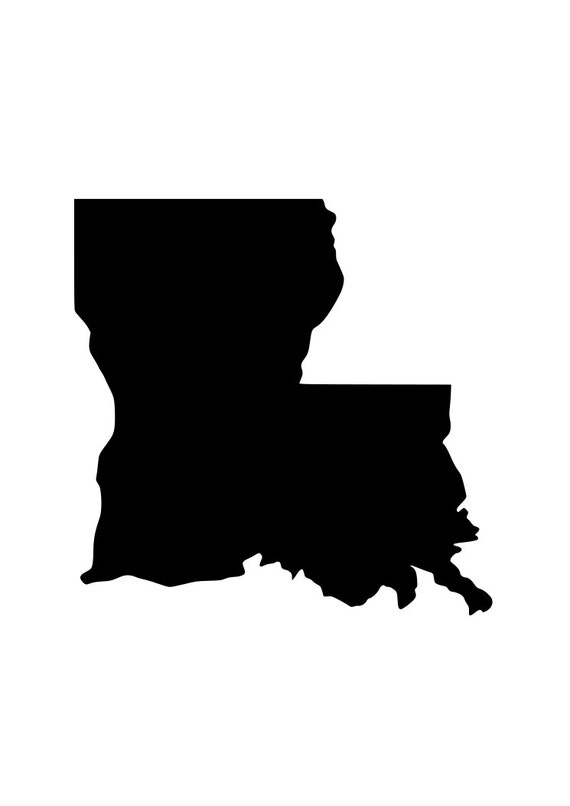 State of LA Louisiana outline laptop cup decal SVG Digital