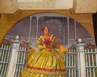Vintage 1980 "Gone With The Wind" Plate/ Melandie/Box/ Certificate