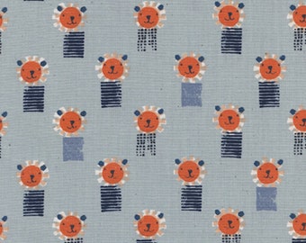 Cotton + Steel - Sunshine Collection - Lions in Blue