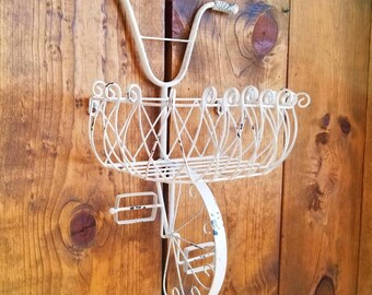 Bicycle Shelf, Bicycle Planter, Bicycle, Bicycle Wall Art, Metal Bicycle, Distressed Metal Bicycle, Shabby Chic Bicycle Garden Decor