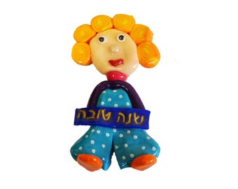 Rosh Hashana gift, Shana Tova Magnet, Hebrew new year, Jewish gifts, Jewish New Year, Fridge Magnets, Judaica art, Rosh Hashana, Magnet