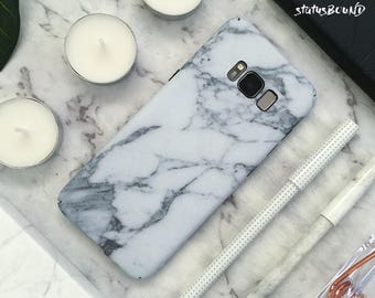 Marble Samsung Galaxy Case Galaxy Case Galaxy S8 Case Grey Gray Hard Matte Samsung Galaxy S8 Case