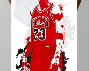 Fan art poster, Michael Jordan Chicago Bulls Poster, Sports art poster, Kids Decor, Sports Posters
