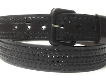 Mens leather belt. Western belt.