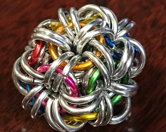 Rainbow Chainmaille Fidget Ball